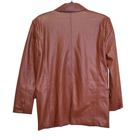 Blank NYC Women's XS Blazer Soft Faux Leather Brown Jacket NWT - Picture 5 of 6